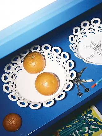 ALESSI | Korbschale VIMINI 22cm Edelstahl Epoxi. Weiss | 